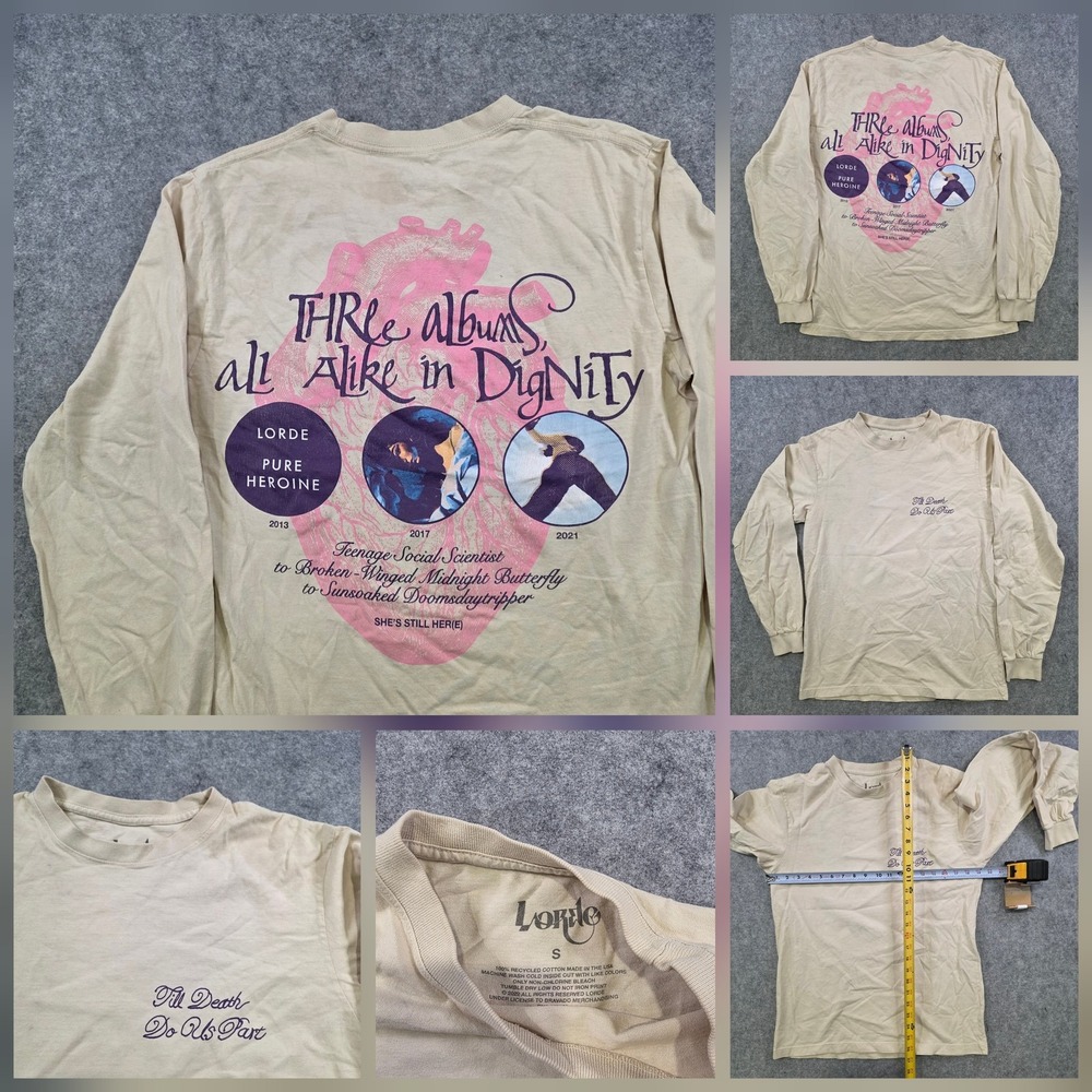 Lorde Melodrama "Three Albums All Alike In Dignity" Til Death Mens Small T Shirt